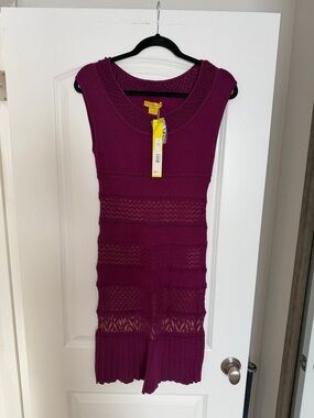 Catherine Malandrino Magenta Knit Sleeveless Top